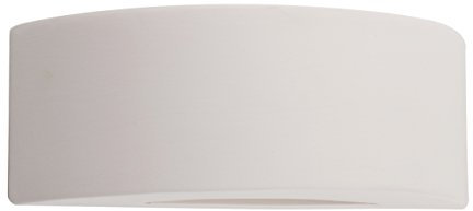 MiniSun | Modern Curved Ceramic Uplighter Wall Wash Lamp in a Paintable White Finish | Outdoor Wall Lights, Home Décor & Improvement Essential