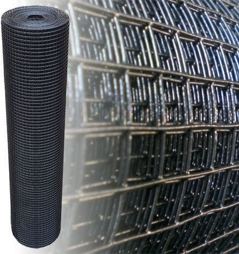 Garmix Volierendraht 12x12mm Schwarz Maschendraht 4-Eck Drahtgitter Drahtzaun (25m, 100cm, 1,05mm dick)