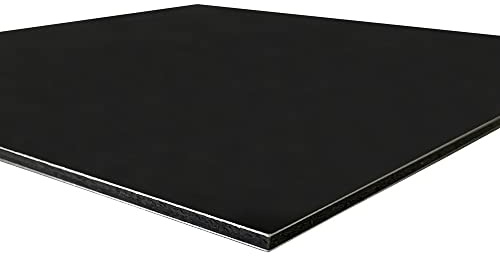 Signalétique.biz France Panneau composite aluminium noir 3 mm 10 x 10 cm