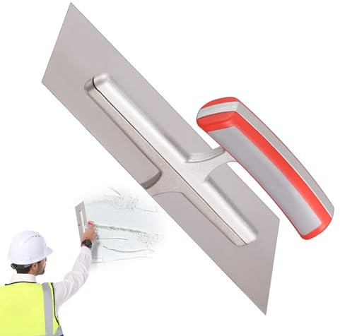 fanelod Concrete Trowel,Flat Masonry Hand Trowels, Ergonomic Grout Trowel, Flat Plastering Trowel, Lightweight Trowel Concrete Tool for Concrete Cement Drywall Plastering Sheetrock Wallboard