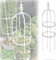 TAVLT Tower Obelisk Garden Trellis, 60cm To 180cm Tall Metal Support For Indoor/Outdoor Climbing Vines And Flowers, Black/White (Color : Cream, Size : 20x90cm/7.9x35in)