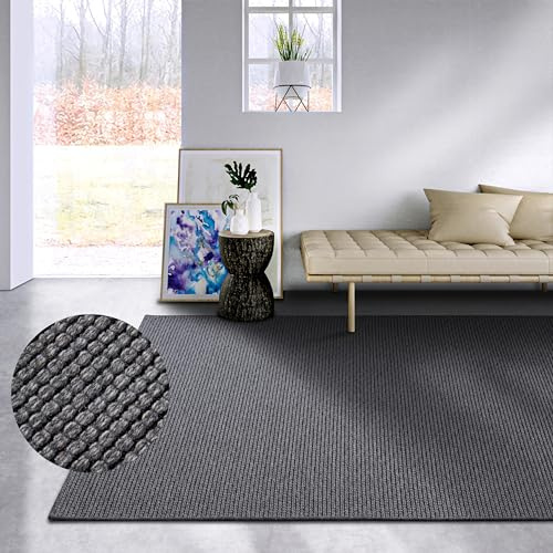 Villeroy & Boch Wollteppich Charles - Natur Wohnzimmerteppich - Schurwolle & Natürlich - Boho Skandi Teppich Wolle für Wohnzimmer, Schlafzimmer, Esszimmer, Flur –Natur Grau Beige, 200x290cm