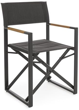 KONTE.DESIGN LAGUN Regiestuhl, Aluminium, anthrazit, 4