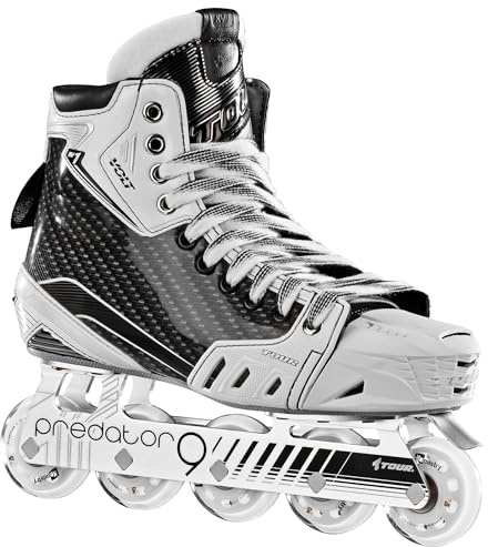 Generisch Tour Volt Kv1 Senior Patins de gardien de but de hockey sur roulettes, noir/blanc, 7.0 = EU 42