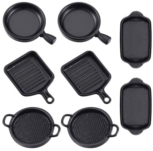 Accesorios Casa de Muñecas, 8 PCS Miniaturas Accesorios Cocina, Comida Miniatura Cocina, Utensilios de Cocina Casa de Muñecas, Miniaturas para Casa de Muñecas, Regalos de Cumpleaños para Niños