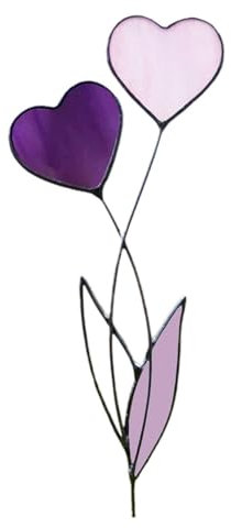 Metal Heart Garden Stake - Colored Metal Heart Stake, Decorative Yard Art Ornament | Stain Love Flower Sign Yard Insert Decor, Vibrant Heart Flower Sign Stake for Lawn, Patio, Indoor Outdoor Spaces