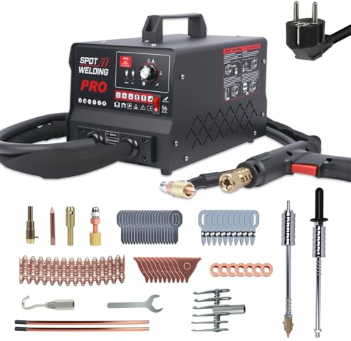 220V Karosserie Ausbeulspotter,3500W Bolzenschweißgerät für Karosserie-Dellenreparatur-Set – mit automatischer/manueller Schweißfunktion und 6 Schweißmodi PRO