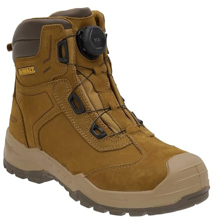 DEWALT Richardson Men's Nubuck Leather, Wide Fitting, BOA Fastener, Steel Toe Safety Work Boot, Clay, UK9