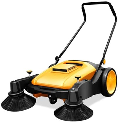 BADIKA Barredoras manuales de Empuje Barredora portátil, Plegable, Lavable, for Exteriores, de 40 l, sin Motor
