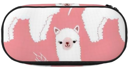 GUOLGP Federmäppchen mit Alpaka-Lama-Druck, für Schüler, mit Reißverschluss, Bürobedarf, Funktionalität, Aufbewahrung