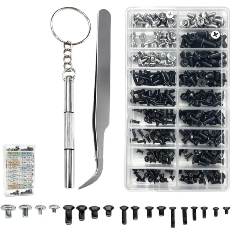 Juego de tornillos para PC M2 M2.5 M3-355 unidades de tornillos de ordenador para HDD, M.2 SSD, reparación universal de ordenadores portátiles y PC, compatible con modelos de PC comunes