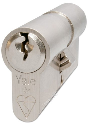 YALE KM4045-NP 1-Star Superior Euro Doppio Cilindro, 3 Chiavi in Dotazione, Alta Sicurezza, in Scatola, Adatto a Tutti i Tipi di Porte, Nichel, 40:10:45 (95 mm)