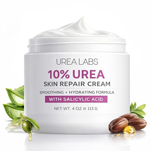 Harnstoffcreme 10% Trockene Haut Feuchtigkeitscreme mit Salicylsäure und Lavendelöl. Triple Action, Urea Healing, Hydrating und Therapeutische Creme für Handfuß und Körper. (Creme, 4oz) (Creme)