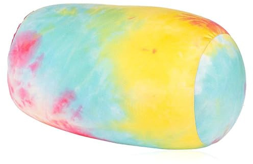 Focustree Neck Roll Pillow Tube Microbead Pillows Body Sopport Microbead Bolster 7 and 12Inches Travel Pillows for Chair Sleeping Car Seat Emotional Colorful Dormroom Accessory(Tie Dyeing)