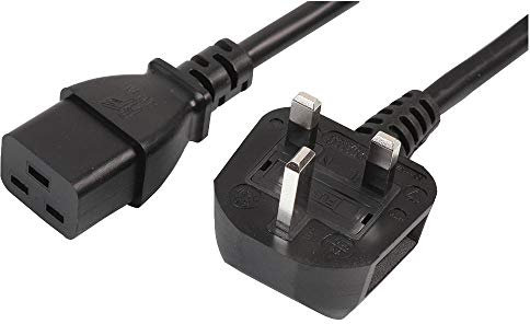 Pro Elec PEL01179 UK Plug to IEC C19 Power Lead, 16A, 3 m