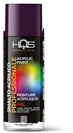 HQS Bombe de peinture acrylique, couleurs Ral (Ral 4007 - Violet pourpre)
