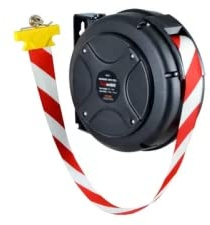 Safety Barrier tape reel 16m (52ft) - retractable safety reel (Red and White)
