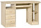 HOMCOM Computertisch Schreibtisch Bürotisch Home Office Arbeitstisch mit Ablagen Schubladen Natur 125 x 60 x 74 cm