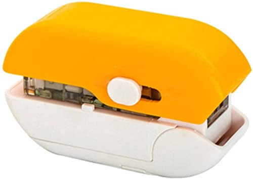 Heftgerät Hefterfreie Hefter-Buch-Papier-Bindung Hefter Multifunktions-Mini-tragbarer heftelloser Hefter 3in1 Pressemaschine Bürohefter (Color : A-Orange)