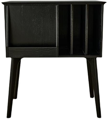 Schallplattenaufbewahrung Massivholz-Bücherregal, Bücherregal, Zeitschriftenschrank, modernes, einfaches Lagerregal, Plattenspieler-Aufbewahrungsschrank, Wohnzimmer-Seitenschrank Plattenkiste