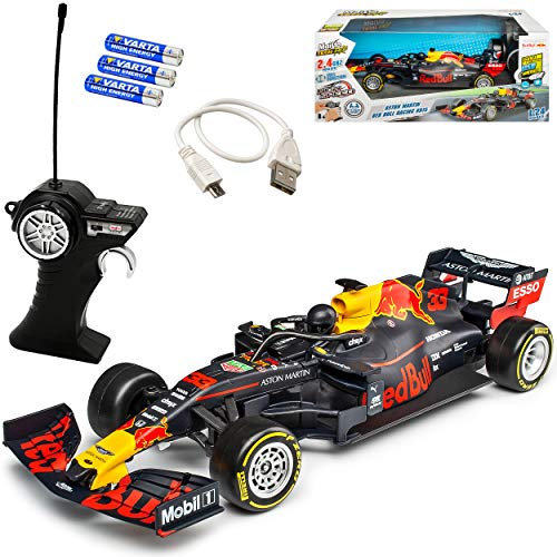 alles-meine.de GmbH Red.Bull RB15 Racing Max Verstappen Nr 33 Formel 1 2019 2.4 GHz RC Funkauto - inklusive Akku Batterien - sofort startklar 1/24 Modell Auto mit individiuellem ..