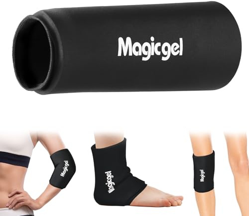 Magic Gel Small Knee & Elbow Ice Pack Sleeve 1 Pack – Reusable Hot & Cold Therapy Wrap for Targeted Relief – Compact Compression Fit for Injury Recovery, Tendonitis, and Swelling