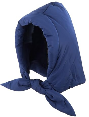LA HUATE Winter Warm Down Hood Hat Hooded Scarf Hat Waterproof Windproof Skiing Cap Tie Under Chin for Women Girls