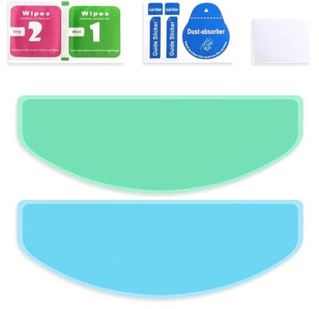 VYIBPDY Film anti-buée 2 pièces pour casques de moto,anti buee casque moto, protection solaire universelle anti-buée, autocollant-8,8 x 24,5 cm