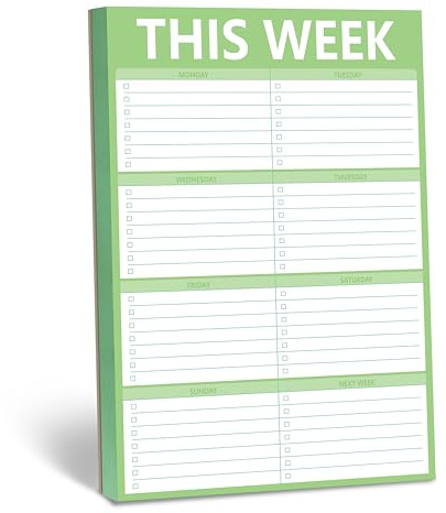 90 Sheets Weekly Planner, Magnetic Checklist Planner Updated Weekly To-do Notepad, Tear-off Blank Shopping List for Office or School, Green