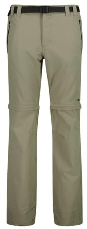 CMP Pantaloni da Trekking Zip-off da Uomo (IT, Numero, 50, Regular, Regular, Sage)