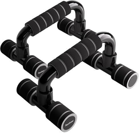 READAEER Pushup Bars Stands Handles Set for Men and Women Workout (Gray)