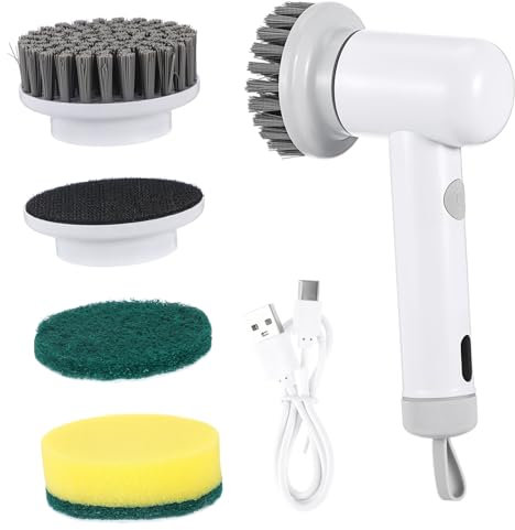 ULTECHNOVO cepillo de limpieza electrico fregadora eléctrica portátil hilas fregadora inalámbrica Eliminación fregar depurador de ducha cepillo limpiador de ducha AbS