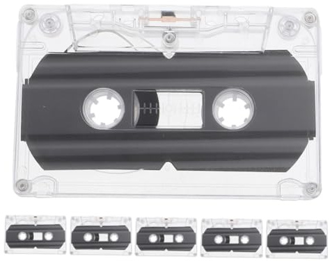 NUOBESTY 6pièces Lot de Cassettes Audio Vierges avec Boîtier Dur Transparent Bandes Audio Enregistrables pour Ateliers DIY Et Messages De Vœux Matériaux Solides Et Performances Stables