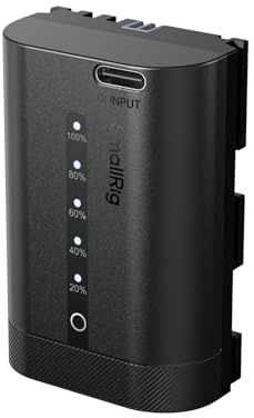 SMALLRIG EN-EL15c Camera Battery for Nikon, 2520mAh USB-C Battery with LED Indicator, 2.5H Fast Charge, for Nikon ZR, Z6III, Zf, Z8, Z7II, Z7, Z6II, Z6, D850, D810, D780, D750, D500-5298 | 2,5H snabbladdning, helt avkodad för Canon EOS R6V, R6 Mark III/II, R5 Mark II/III, C50,5D Mark II/III/IV,R5, R5C, R6, R7