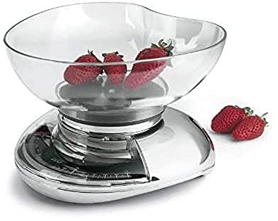 Laica LC7107 Bilancia da Cucina Meccanica con piatto, Finitura Cromo, 3 kg, chrome, acciaio cromato