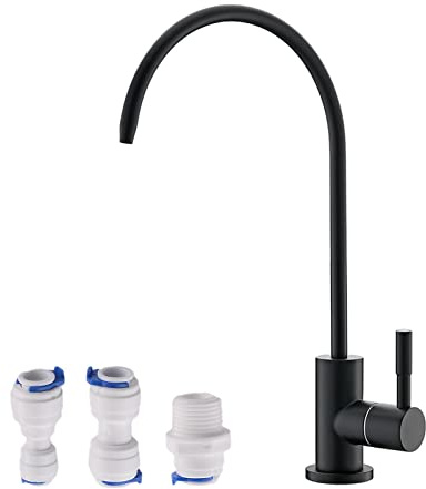 Havin Bar Sink Faucet, RO Water Filter Tap, Drinking Water Faucet fits Most Water Filtration System, Kitchen Reverse Osmosis Faucet, Beverage Dispenser, Lead-Free Stainless Steel (Matte Black)