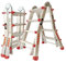 BTF Escalera Telescópica Plegable Articulada 4x4 | Extensible hasta 3,73 Metros, Altura en Tijera de 1,83 Metros | Certificada EN131 | Capac. Máx. 150kg