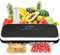 NutriChef Macchina Sottovuoto Alimenti, Sigillatrice Automatica per Cibi Secchi e Umidi, Design Compatto, Indicatori LED, Testata in Laboratorio, con Kit di Accessori e Sacchetti Inclusi
