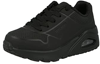 Skechers Boy's Uno Stand on Air Sneaker, Black Synthetic Trim, 12.5 UK Child