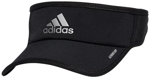 adidas Men's Superlite Visor – Lightweight Athletic Sport Hat for Workouts, 2.0/Black/Silver Reflective, OSFA
