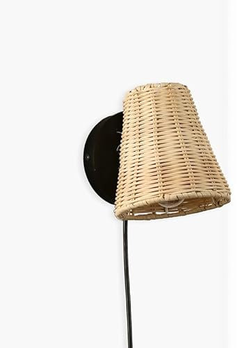 B·LED BARCELONA LED - Aplique de pared de mimbre BLIND