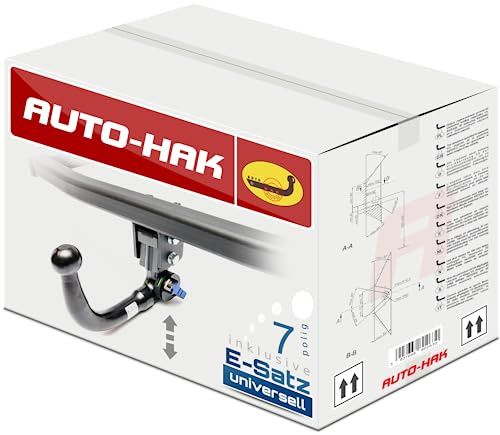 AUTO-HAK NEU Anhängerkupplung AHK abnehmbar vertikal kompatibel mit BMW 3er F31 Touring Kombi 03.2014-06.2019 mit 7-polig Universal-Elektrosatz/E-Satz