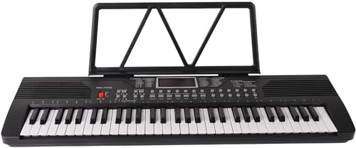 Piano Tastiera Elettrico, Tastiera Pianoforte 61 Tasti, Piano Elettrico Professionale con Supporto for Principianti, Suono Chiaro con Riduzione del Rumore, Pianoforte Musicale for Regalo Insegnante