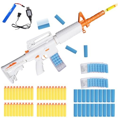 JOFUNTECH Toy Guns with Full Auto & Manual,M16 Foam Blaster Assault Rifle,Realistic Sniper Rifle with 40 Soft Bullets & 2 Magazines, Electric Automatic Toys Gun Gifts for Kids Ages 8-12