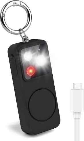 HOTUT Taschenalarm Für Frauen, Extra Laut 150 dB Persönlicher Alarm mit Hell Taschenlampe, Selbstverteidigungsalarm Mit Schlüsselanhänger, Sirenen für Frauen, Kinder, Nachtschicht Unterwegs
