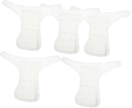 ANDRESLAD 5 Pezzi Pannolini di Cotone per Ragazzo Ragazza 0-3 Mesi Pannolini di Stoffa Riutilizzabili Lavabili Morbidi e Traspiranti per Cambio Comodo e Sicuro