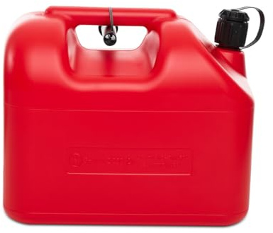 Alvirea | Tanica Benzina 10 Litri professionale beccuccio sfiato | Serbatoio Carburante 10L imbuto flessibile | Omologata UN benzina, diesel, combustibili | Certificata trasporto | Antiribaltamento.
