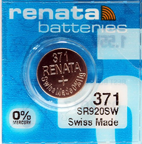 :Renata 371 - SR920SW Wrist Watch Battery Button Cell - Low Drain Silver Oxide Mercury-Free 1.55v