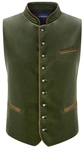 Stockerpoint Weste Ricardo Trachtenwesten Uomo, Verde (Moosgrün), L