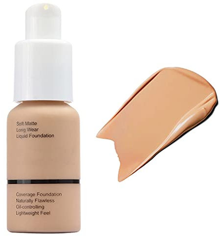 Fond de Teint Couvrant Imperfections Liquid Foundation Waterproof Longue durée Soft Matte 30ml 8 Couleur